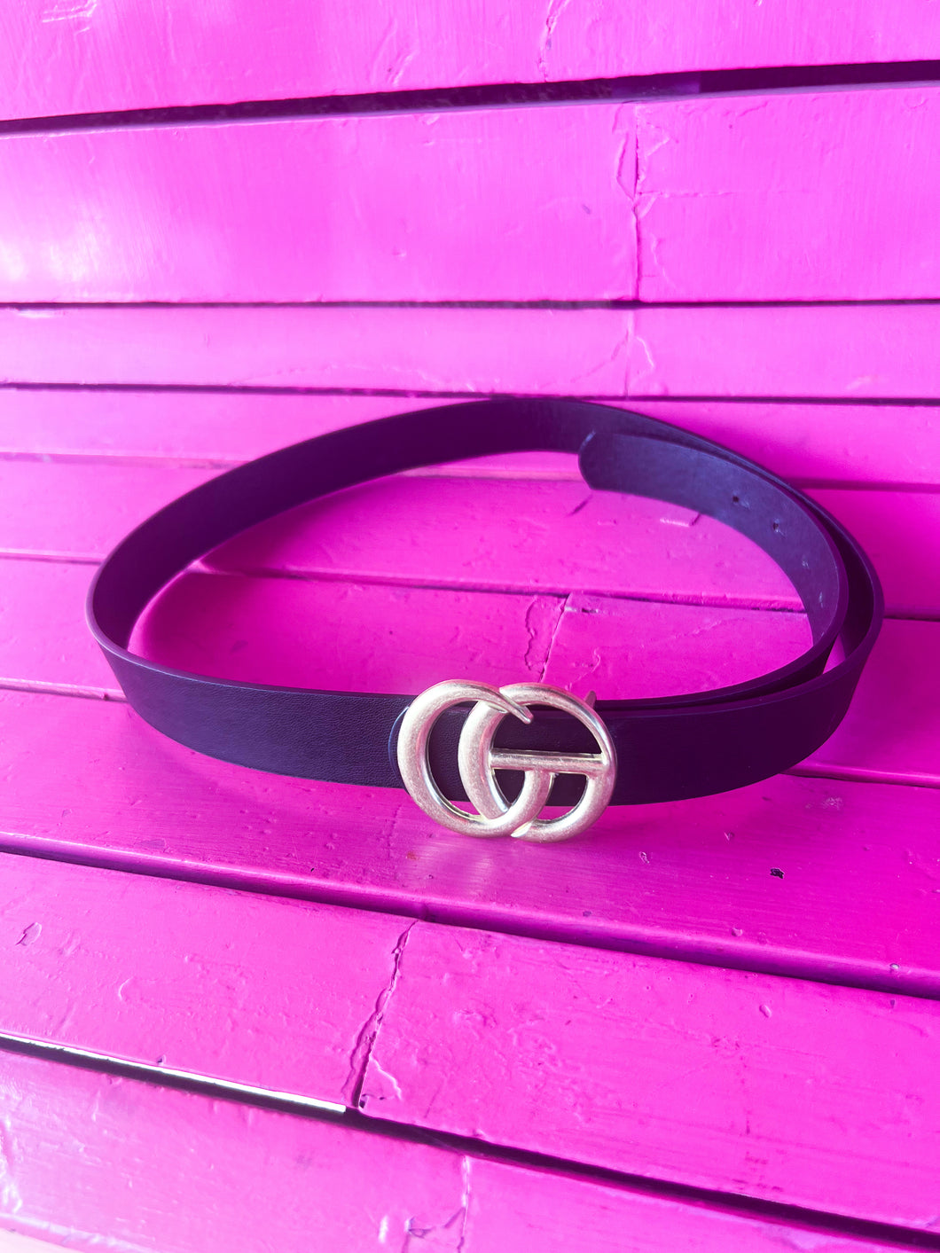 Black Pink Bulldog Belt, Plus