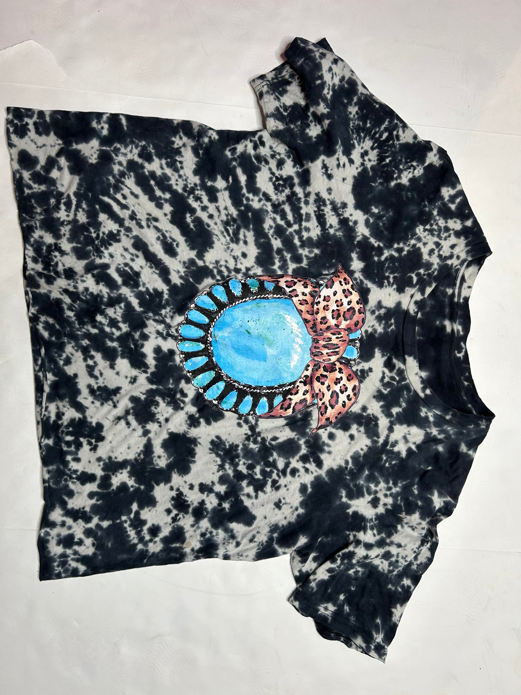 Tiedye Pink Bulldog Womens Graphic Tee, 2XL