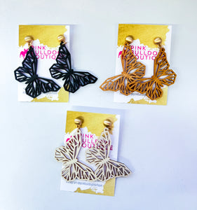 Butterfly Wood Earrings