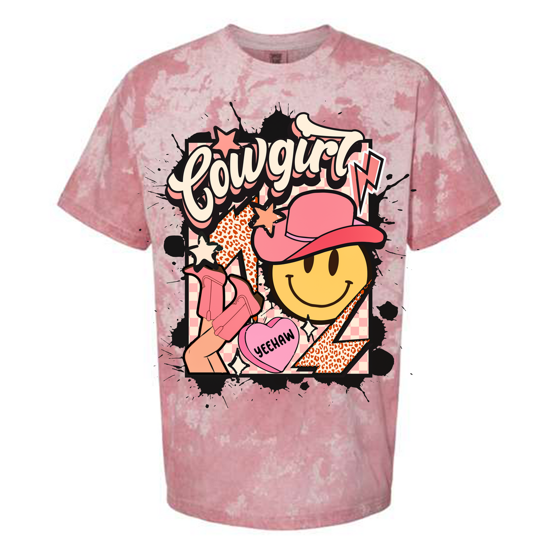 Cowgirl preppy smiley tee