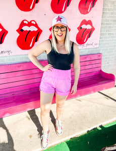 Smocked athletic shorts