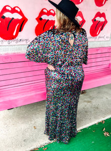 Multi-Color Sequin Maxi Dress