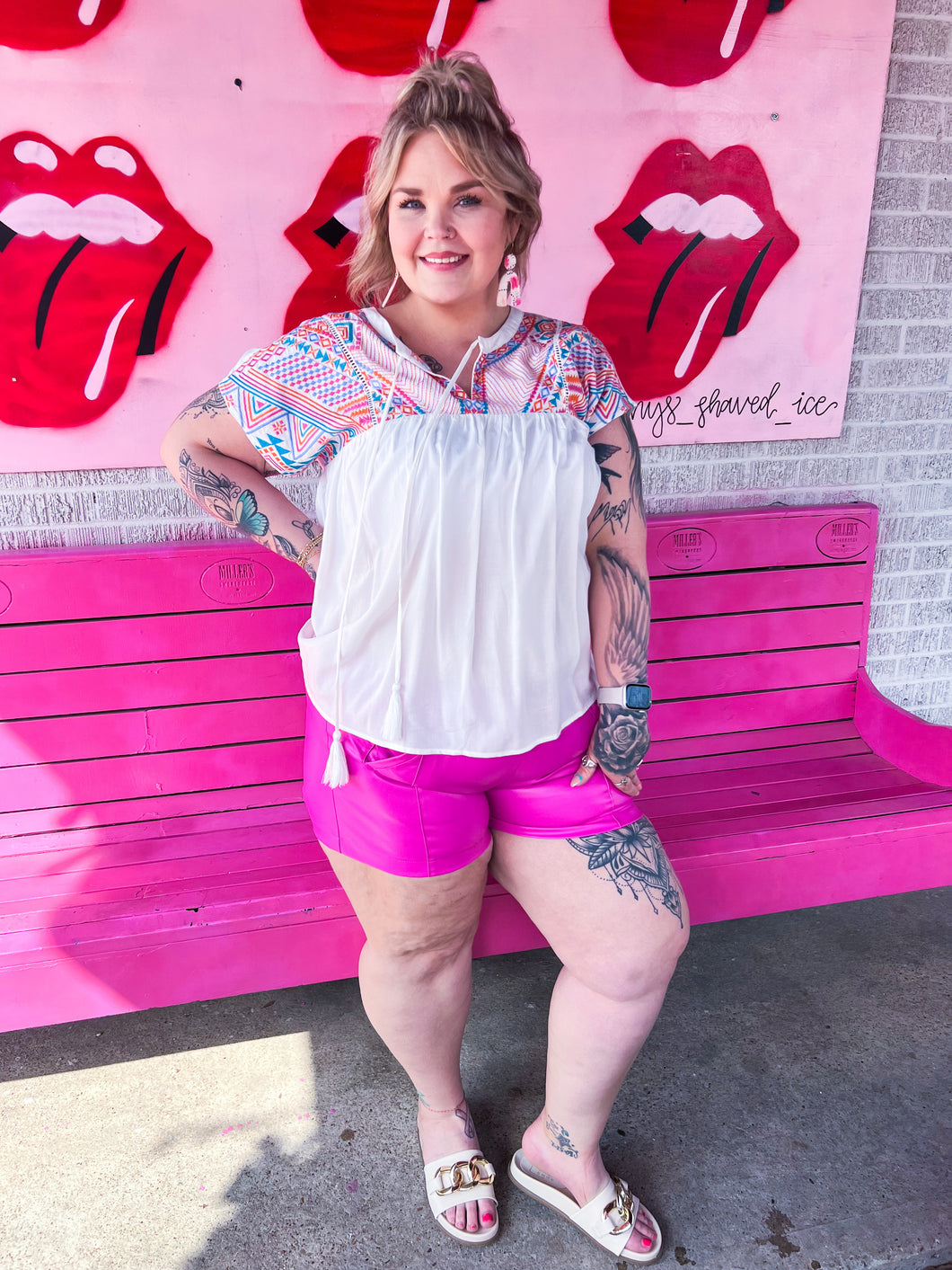 Magenta Crazy Train Shorts, 2XL