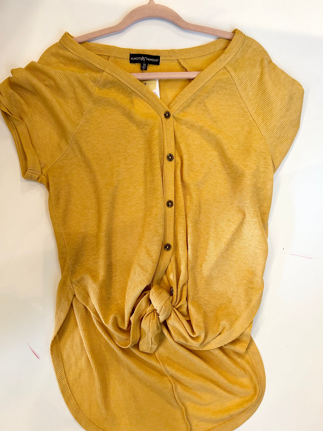 Mustard almost famous Womens Top, 1XL
