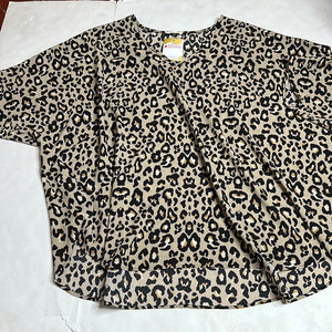 Leopard Adriene Womens Top, Small