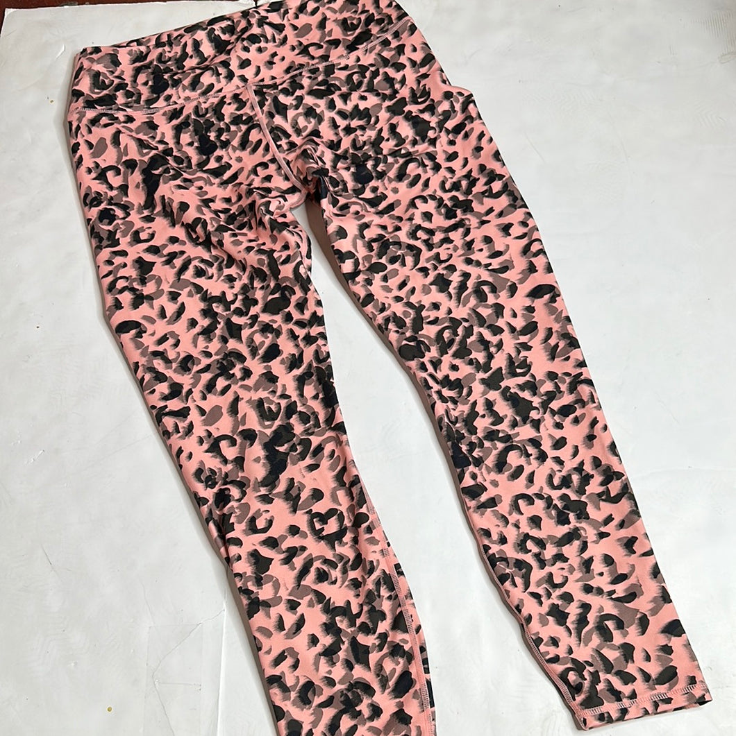 Blush Leopard Fabletics Leggings, Large