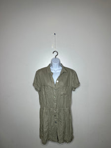 Olive Cloth and Stone Romper, Medium