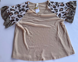 Leopard now in forever Womens Top, 3XL